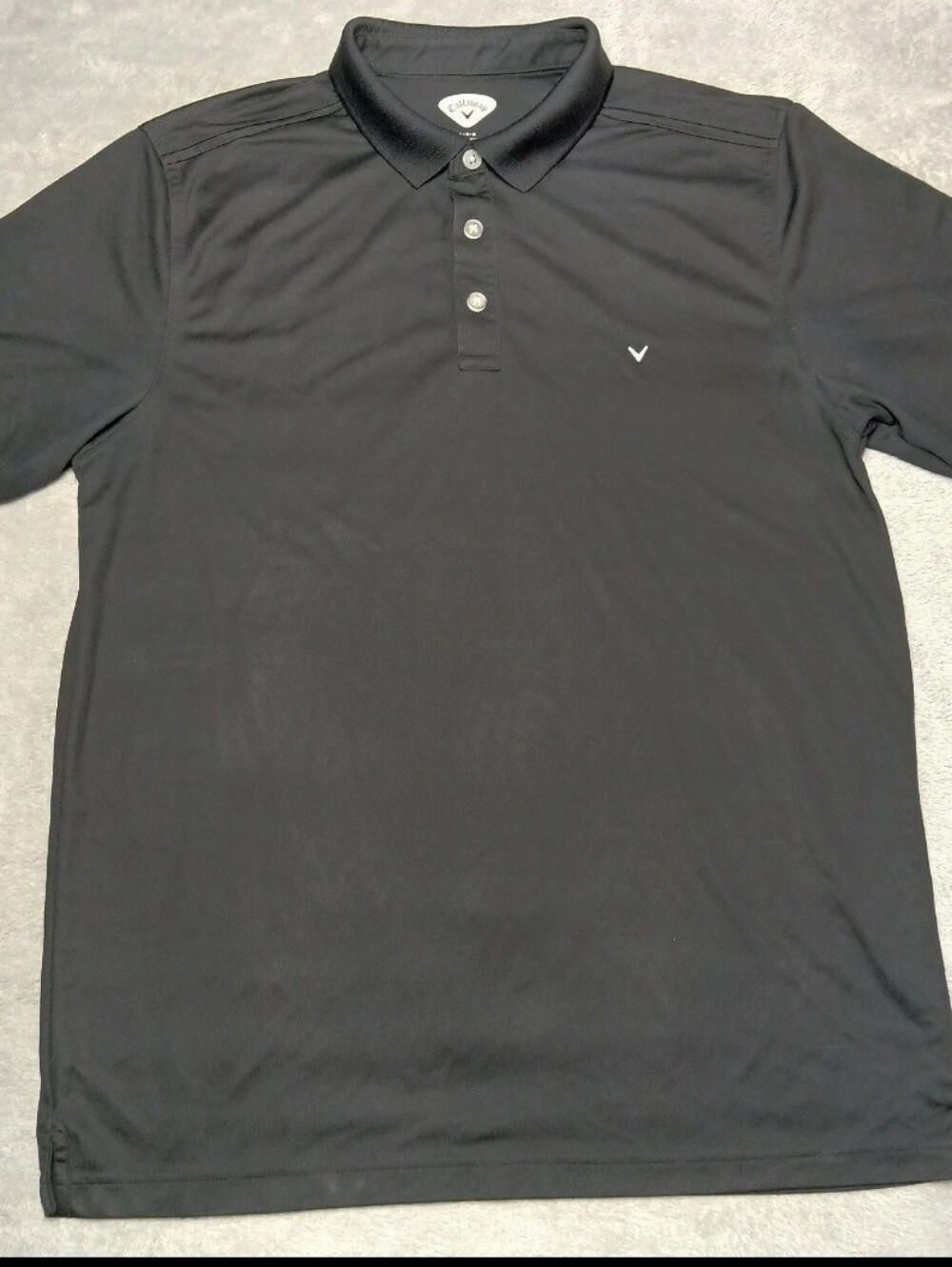 Callaway Golf Polo Mens Large L Black Short Sleeve Athleisure Preppy Business